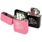 Sister Quotes and Sayings Windproof Lighters - Black & Pink - Open