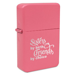Sister Quotes and Sayings Windproof Lighter - Pink - Double Sided