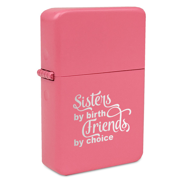 Sister Quotes and Sayings Windproof Lighters - Pink - Front/Main