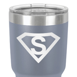 Super Hero Letters 30 oz Stainless Steel Tumbler - Grey - Single-Sided
