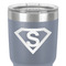 Super Hero Letters 30 oz Stainless Steel Ringneck Tumbler - Grey - Close Up