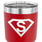 Super Hero Letters 30 oz Stainless Steel Ringneck Tumbler - Red - CLOSE UP