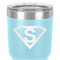 Super Hero Letters 30 oz Stainless Steel Ringneck Tumbler - Teal - Close Up