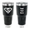 Super Hero Letters 30 oz Stainless Steel Ringneck Tumblers - Black - Double Sided - APPROVAL