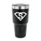 Super Hero Letters 30 oz Stainless Steel Ringneck Tumblers - Black - FRONT