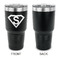Super Hero Letters 30 oz Stainless Steel Ringneck Tumblers - Black - Single Sided - APPROVAL