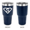Super Hero Letters 30 oz Stainless Steel Ringneck Tumblers - Navy - Single Sided - APPROVAL