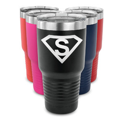 Super Hero Letters 30 oz Stainless Steel Tumbler (Personalized)