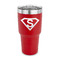Super Hero Letters 30 oz Stainless Steel Ringneck Tumblers - Red - FRONT