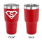 Super Hero Letters 30 oz Stainless Steel Ringneck Tumblers - Red - Single Sided - APPROVAL