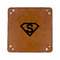 Super Hero Letters 6" x 6" Leatherette Snap Up Tray - FLAT FRONT