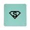 Super Hero Letters 6" x 6" Teal Leatherette Snap Up Tray - APPROVAL