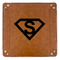Super Hero Letters 9" x 9" Leatherette Snap Up Tray - APPROVAL (FLAT)
