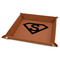 Super Hero Letters 9" x 9" Leatherette Snap Up Tray - FOLDED