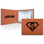 Super Hero Letters Leatherette Certificate Holder