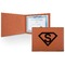 Super Hero Letters Leatherette Certificate Holder - Front