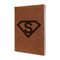 Super Hero Letters Cognac Leatherette Journal - Main