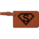 Super Hero Letters Leatherette Luggage Tag