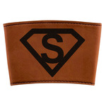 Super Hero Letters Leatherette Cup Sleeve