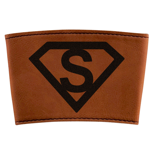 Custom Super Hero Letters Leatherette Cup Sleeve