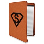 Super Hero Letters Leatherette Zipper Portfolio with Notepad (Personalized)