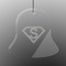 Super Hero Letters Engraved Glass Ornament - Bell
