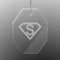Super Hero Letters Engraved Glass Ornaments - Octagon