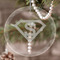 Super Hero Letters Engraved Glass Ornaments - Round-Main Parent