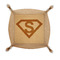 Super Hero Letters Genuine Leather Valet Trays - FRONT (folded)