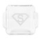 Super Hero Letters Glass Cake Dish - APPROVAL (8x8)