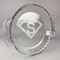 Super Hero Letters Glass Pie Dish - FRONT