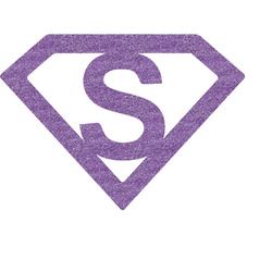 Super Hero Letters Glitter Sticker Decal - Custom Sized (Personalized)