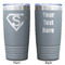 Super Hero Letters Gray Polar Camel Tumbler - 20oz - Double Sided - Approval