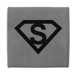 Super Hero Letters Jewelry Gift Box - Engraved Leather Lid