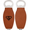 Super Hero Letters Leather Bar Bottle Opener - Front and Back (single sided)