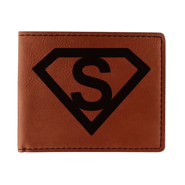 Custom Super Hero Letters Leatherette Bifold Wallet - Single Sided