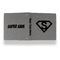 Super Hero Letters Leather Binder - 1" - Grey - Back Spine Front View