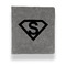 Super Hero Letters Leather Binder - 1" - Grey - Front View