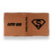 Super Hero Letters Leather Binder - 1" - Rawhide - Back Spine Front View