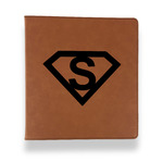 Super Hero Letters Leather Binder - 1" - Rawhide (Personalized)