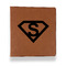 Super Hero Letters Leather Binder - 1" - Rawhide - Front View