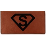 Super Hero Letters Leatherette Checkbook Holder - Double Sided (Personalized)