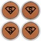 Super Hero Letters Leather Coaster Set of 4
