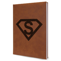 Super Hero Letters Leather Sketchbook - Large - Single Sided