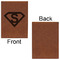 Super Hero Letters Leatherette Journal - Large - Single Sided - Front & Back View