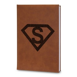 Super Hero Letters Leatherette Journal - Large - Double Sided (Personalized)