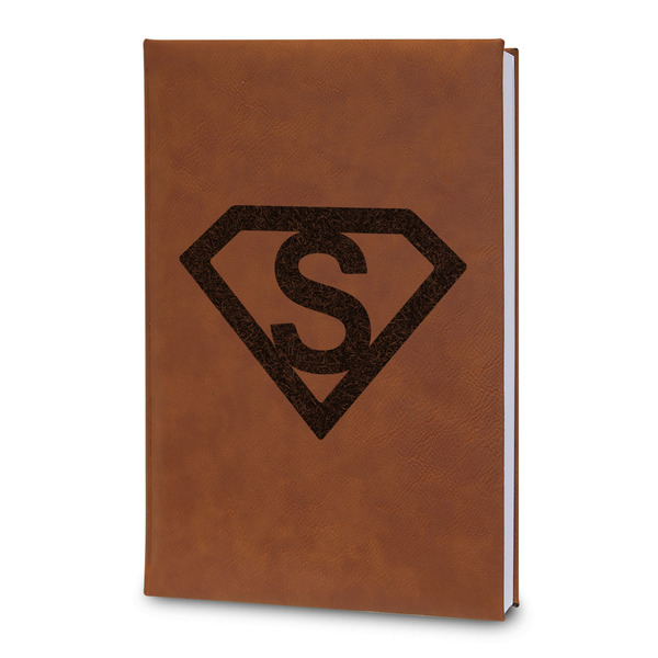 Custom Super Hero Letters Leatherette Journal - Large - Double Sided (Personalized)