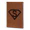 Super Hero Letters Leatherette Journals - Large - Double Sided - Angled View