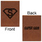 Super Hero Letters Leatherette Journals - Large - Double Sided - Front & Back View
