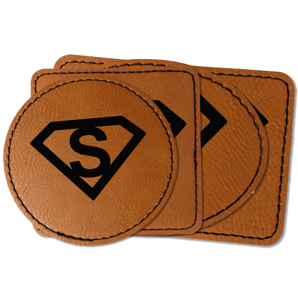 Custom Super Hero Letters Faux Leather Iron On Patch